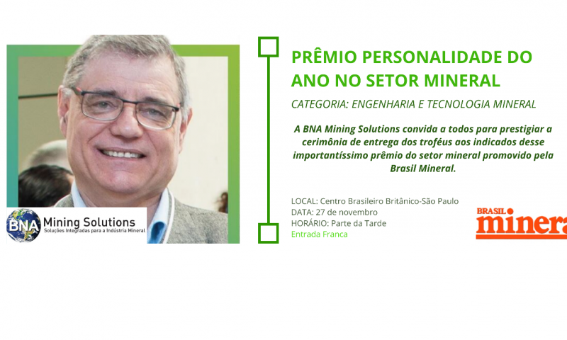 Beck Nader receberá o prêmio na categoria Tecnologia Mineral